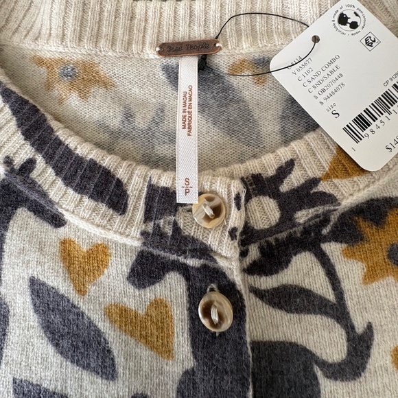 Free People Patterned Cashmere Cardigan - Picture 5 of 6